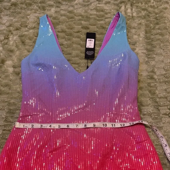 Fashion Nova women’s small rainbow Sequin Mini Dress - Picture 6 of 16